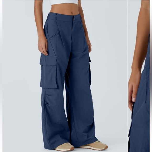 Women's Navy Cargo Pants - Picture 8 of 8